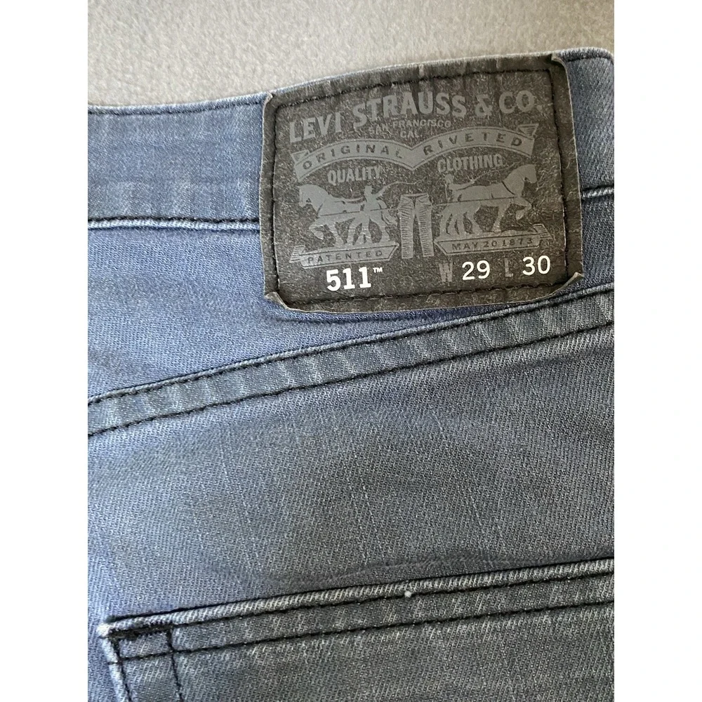 Levi's 511 Commuter Jeans Cycling Bicycle Reinforced Crotch U Lock Loop Reflect